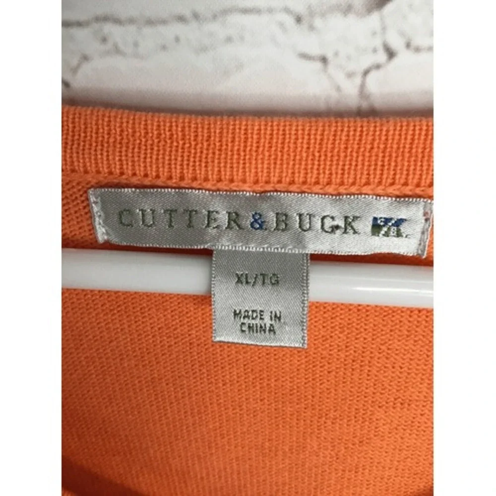 Cutter & Buck Mens Orange V-Neck Sweater 2008 US Womens Open‎ Interlachen Golf